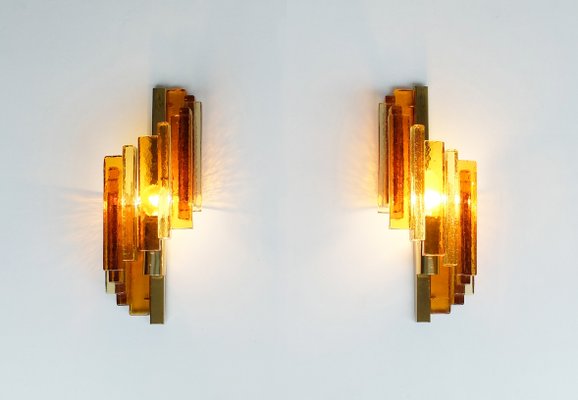 Amber glass sconce outlet