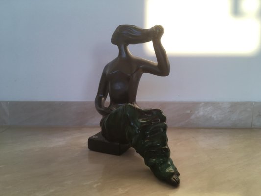 Ceramic Lady Sculpture by Jitka Forejtova for Keramos, 1960s for