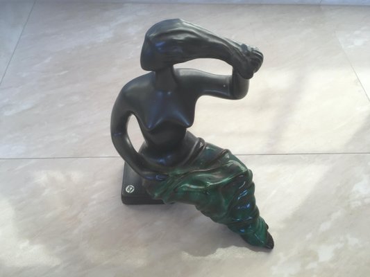 Ceramic Lady Sculpture by Jitka Forejtova for Keramos, 1960s for