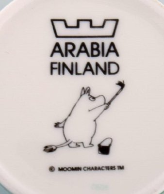 Arabia Finland Cups in Porcelain with Motifs from Moomin, Set of 2