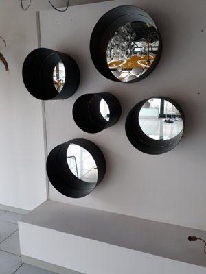 Vintage Round Mirrors Set Of 5 For, Round Mirror Set