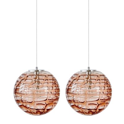 Pink Murano Gl Pendant Lights In The Style Of Venini 1960s Pink Murano Gl Pendant Lights In The