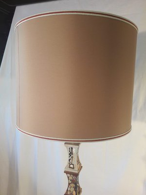 Mid Century 3 Light Ceramic Floor Lamp, How To Put A Lampshade On Floor Lamp