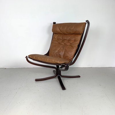 Brown Leather Falcon Chair By Sigurd Ressell 1960s For Sale At Pamono