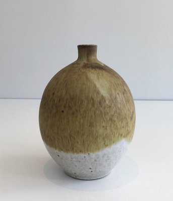 Small Sandstone Single-Flower Vase by Edouard Chapallaz for