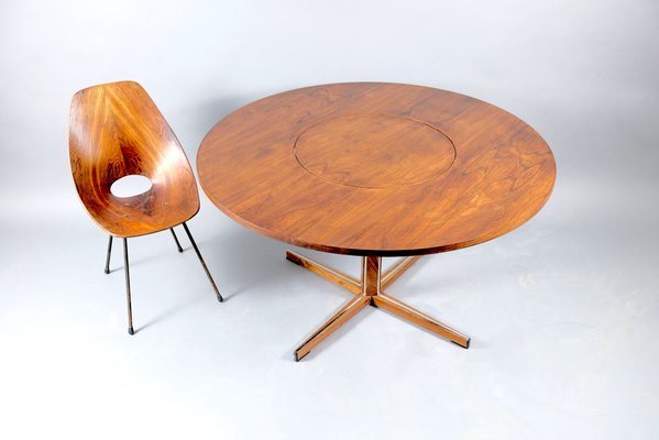 Mid Century Round Rosewood Dining Table With Rotating Tablet For At Pamono - Round Rosewood Dining Table And Chairs Mid Century Round Rosewood Dining Table With Rotating Tablet For At Pamono - Round Rosewood Dining Table And Chairs