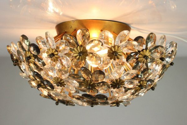 Vintage Diamond Cut Glass Blossom Flush Mount Ceiling Lamp From 1950s For At Pamono - Vintage Cut Glass Ceiling Light