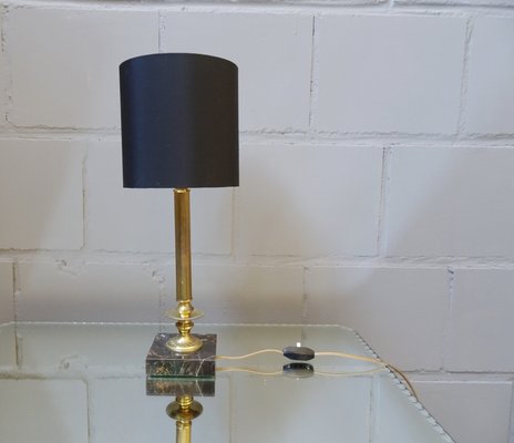 brass and marble table lamp