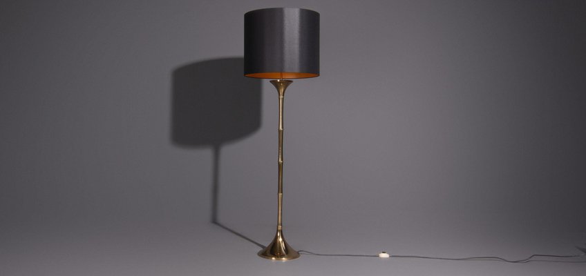gold bamboo floor lamp