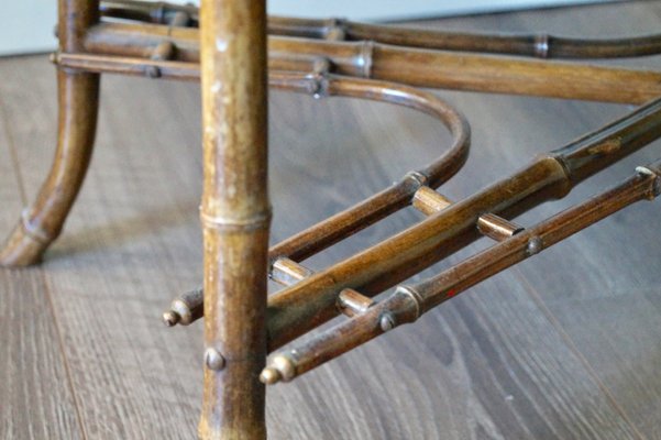 Vintage Chinoiserie Lacquered Bamboo Tray Table For Sale At Pamono