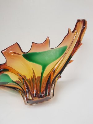 Large Green Brown Murano Glass Bowl 1950s For Sale At Pamono