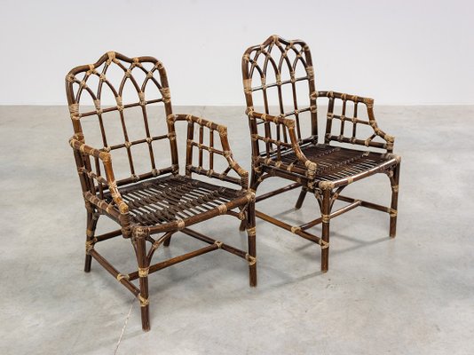 Bamboo Model M 118 Host Chairs by Elinor McGuire for McGuire