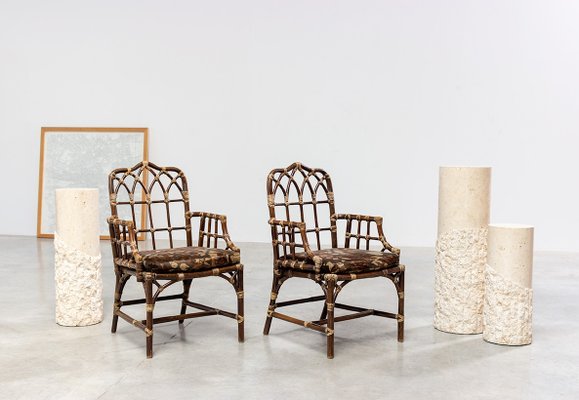 Bamboo Model M 118 Host Chairs by Elinor McGuire for McGuire