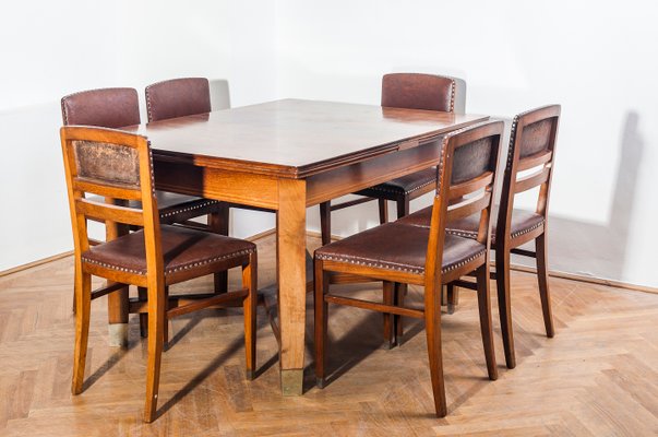 Rosewood Dining Table Chairs Set By Koloman Moser For August