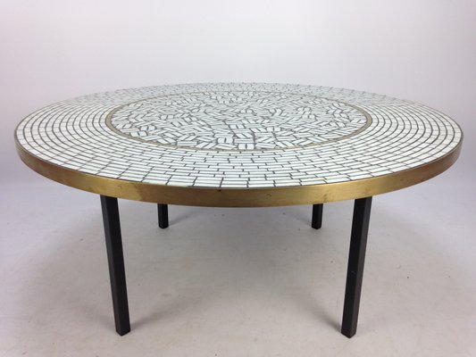 Large Round Mosaic Coffee Table By, Large Circular Coffee Table Tray