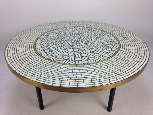 Large Round Mosaic Coffee Table By, Outdoor Mosaic Coffee Table