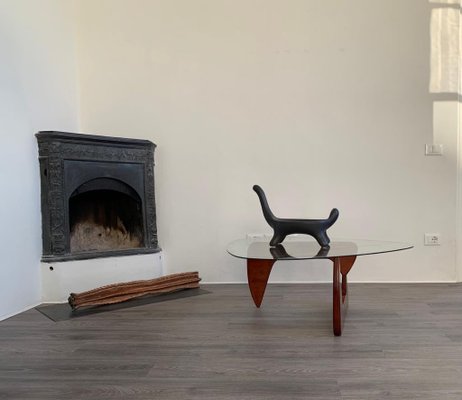 Vintage Glass Top Coffee Table Attributed To Isamu Noguchi Bei