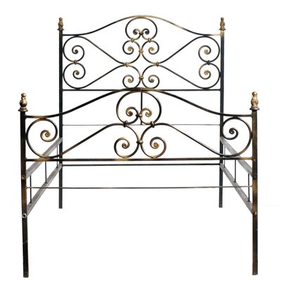 Vintage Italian Black And Gold Painted, How To Paint Old Wrought Iron Furniture