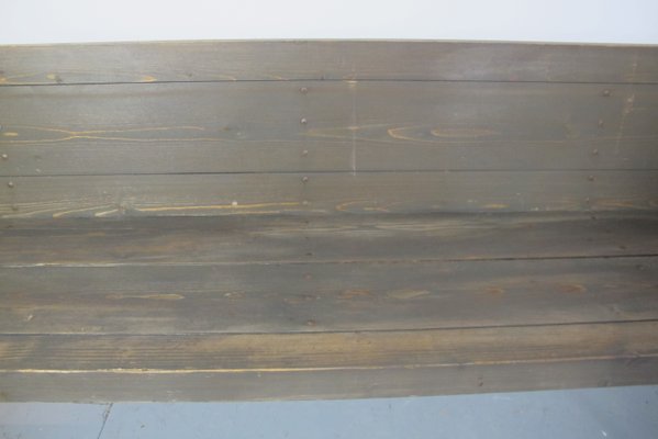 Stained Pine And Steel Bench By Dom Hans Van Der Laan 1965 For