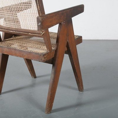 Office Cane Chair By Pierre Jeanneret For Chandigarh India 1950s For Sale At Pamono
