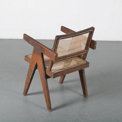 Office Cane Chair By Pierre Jeanneret For Chandigarh India 1950s For Sale At Pamono