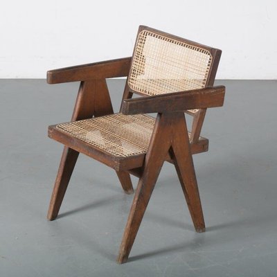 Office Cane Chair By Pierre Jeanneret For Chandigarh India 1950s For Sale At Pamono