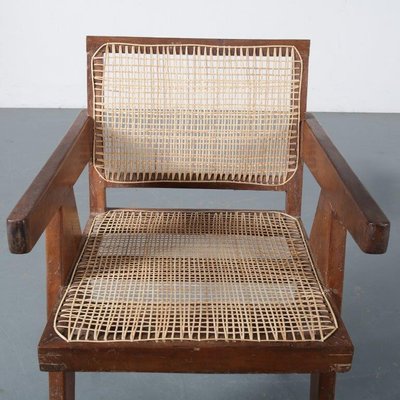 Cane Armchair By Pierre Jeanneret For Chandigarh India 1950s For Sale At Pamono