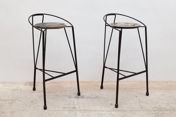 Wrought Iron Barstools Belgium 1960s Set Of 2 For Sale At Pamono Carried by burich in dragomir's tomb in the graveyard district.