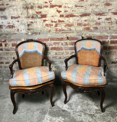 Louis XV Style Chairs in Walnut, Set of 2 for sale at Pamono