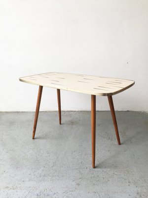 Mid century modern coffee table white top