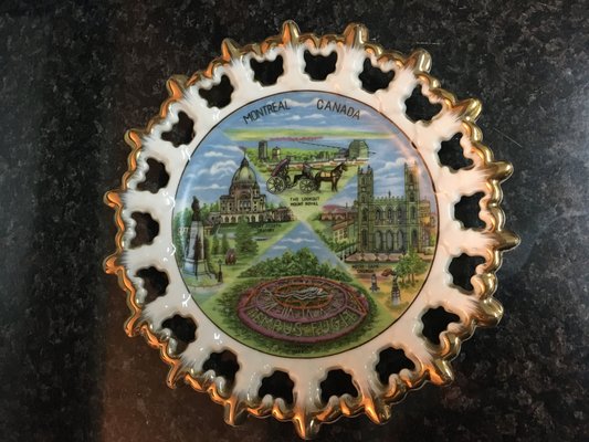 Handmade Openwork ESD Japanese Porcelain Wall Plate, 1950s for