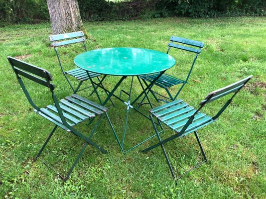 Antique Folding Chairs 1900s Set of 4 for sale at Pamono