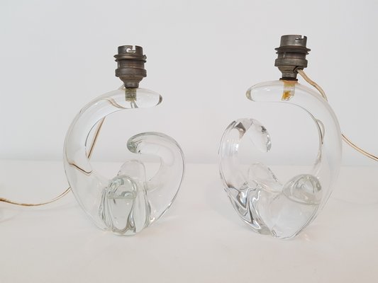 Mid Century Crystal Table Lamps From, Set Of 2 Crystal Table Lamps