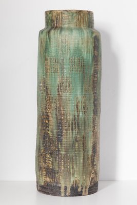 Large German Flower Green Textured Floor Vase From Waechtersbach Ceramics 1960s For Sale At Pamono