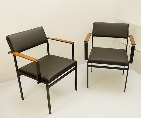 fm17 japanese series faux leather chair by cees braakman for pastoe 1950s for sale at pamono