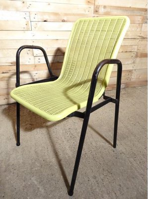 French Yellow Plastic Chairs Set Of 2 For Sale At Pamono