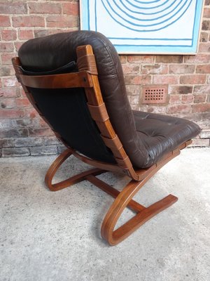 Danish Brown Leather Model R9 Lounge Chair By Ingmar Relling For Westnofa 1970s For Sale At Pamono