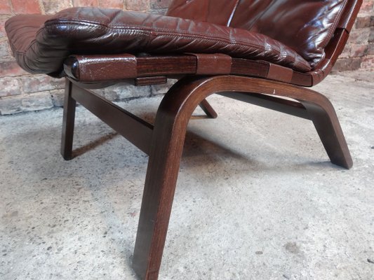 Danish Brown Leather Model R6 Side Chair By Ingmar Relling For Westnofa 1970s For Sale At Pamono