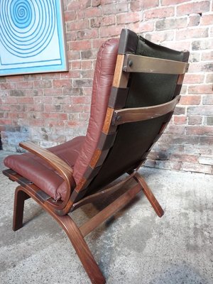 Danish Brown Leather Armchair By Ingmar Relling For Westnofa 1970s For Sale At Pamono