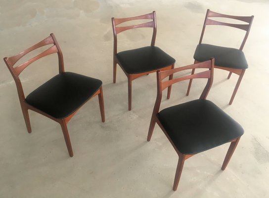 Danish Teak And Black Faux Leather Dining Chairs 1960s Set Of 4 For At Pamono - Reupholster Faux Leather Dining Chairs Danish Teak And Black Faux Leather Dining Chairs 1960s Set Of 4 For At Pamono - Reupholster Faux Leather Dining Chairs
