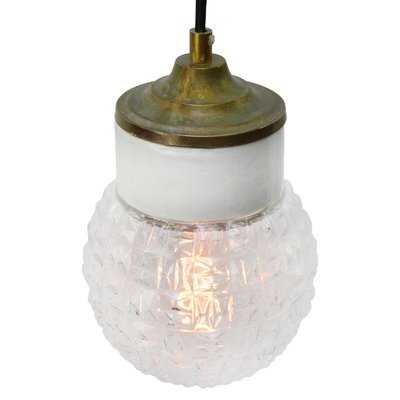 Parts Vintage Porcelain Ceiling Light Fixture With Brass Collectibles Blakpuzzle Com