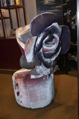 Italian Velvet And Silk Sculpture Armchair By Carla Tolomeo 2017