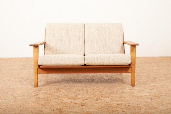 Mid Century Solid Oak Model Ge290 Plank Sofa By Hans J Wegner For