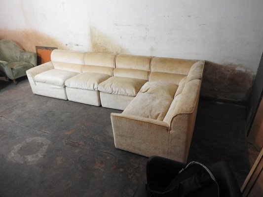 Italian Cream Velvet Modular Sofa From Studio Simon 1970s Set Of 5 For Sale At Pamono