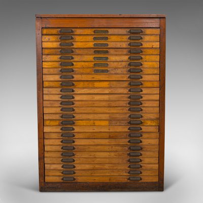 Large Antique Industrial Art Vault Or Printers Cabinet For Sale At Pamono