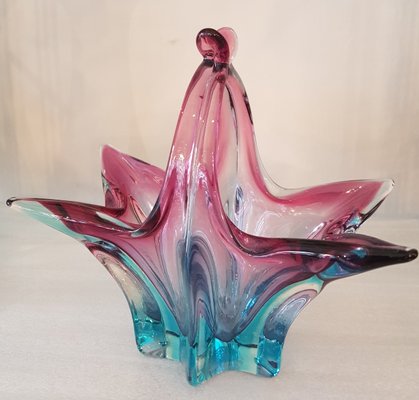 Set en Verres de Murano avec Feuilles Dorées de Barovier and Toso, 1950