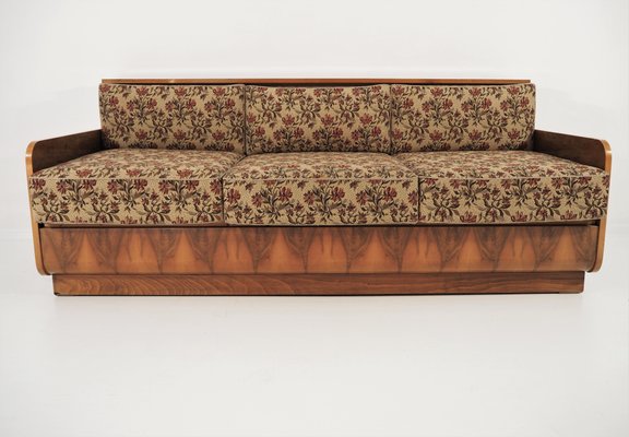 Divano Letto Art Deco In Noce Anni 60 In Vendita Su Pamono