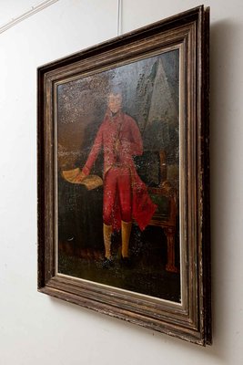 Large 19th Century Portrait Of Napoleon Bonaparte Oil Painting For