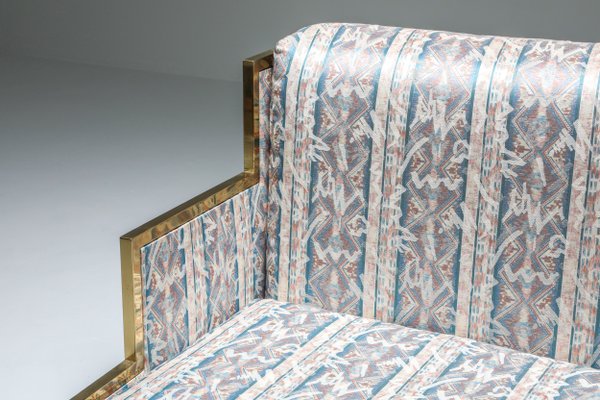 Vintage Messing Sessel Und Fusshocker Im Stil Von Gabriella Crespi 1970er Bei Pamono Kaufen