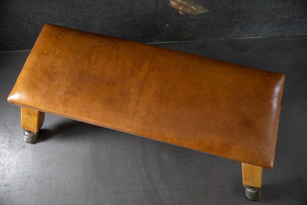 Banc De Gym Vintage En Peau De Vache 1940s En Vente Sur Pamono